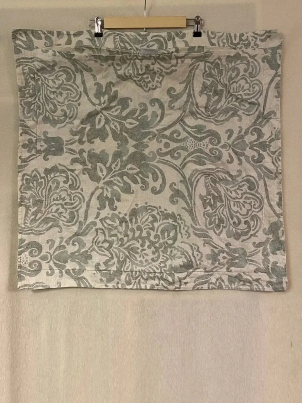 Restoration Hardware blue green Italian Fiore flora 100% cotton Euro sham